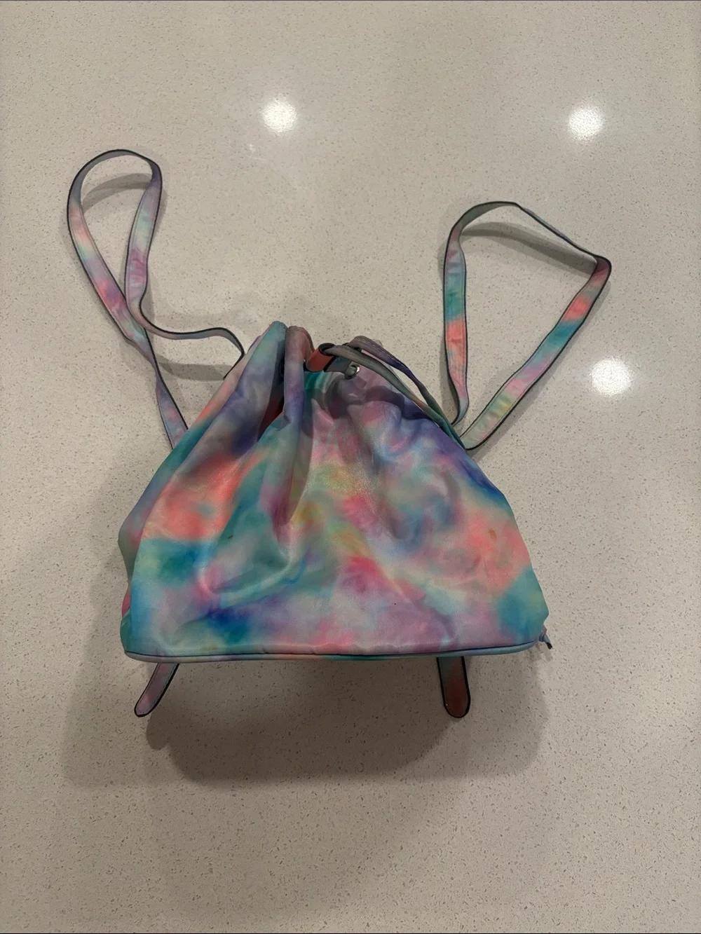 Tie-Dye Pastel Drawstring Backpack